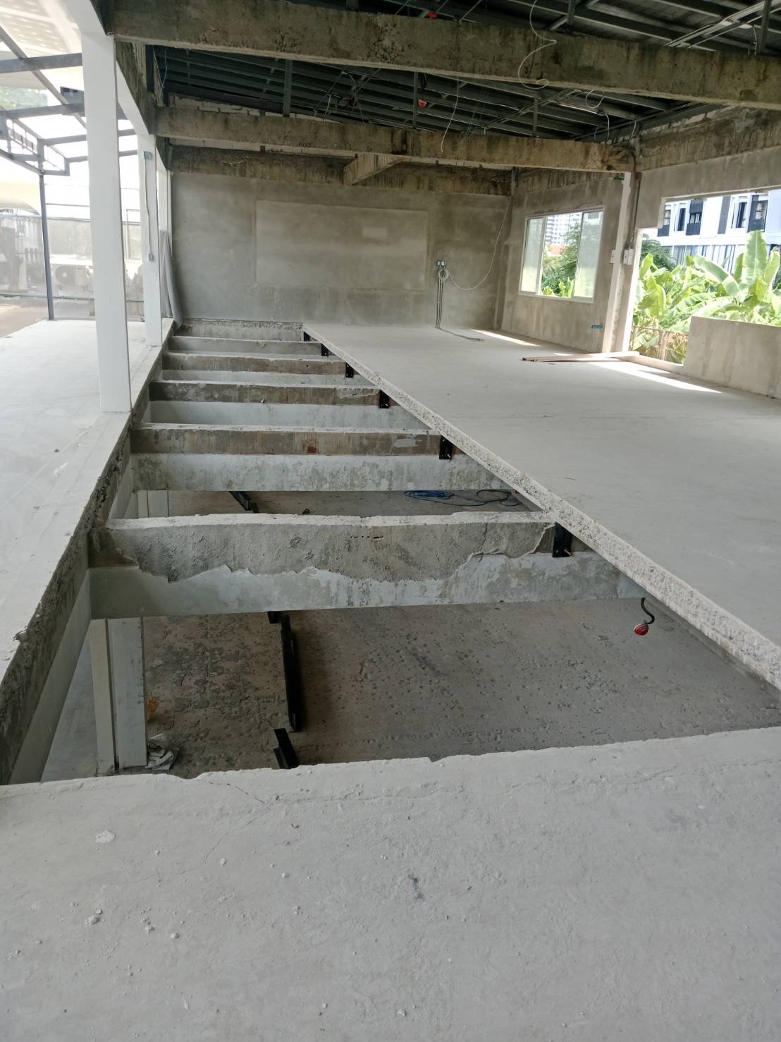 งาน Coringพื้นและเสริมโครงสร้างเหล็กเสริมคาน